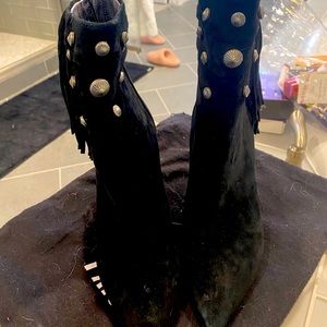 Paige fringe suede booties!